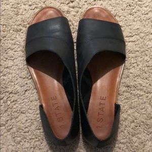 1. STATE Flats. Black leather